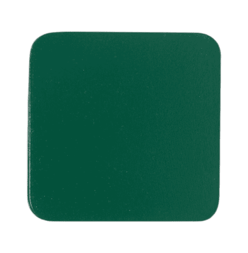 Logo Printed Recycled Leather Square Coaster in Green branded with your logo from Total Merchandise