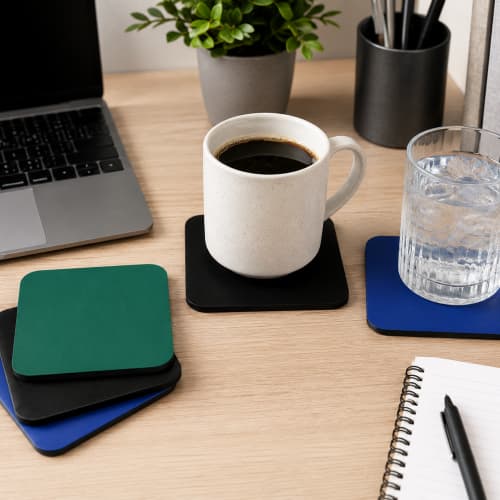 Recycled Leather Square Coaster
