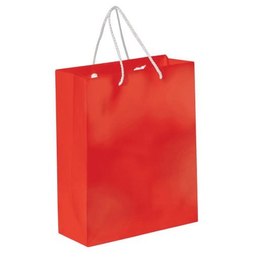 Customisable Medium Paper Bags in Red branded with your company logo from Total Merchandise