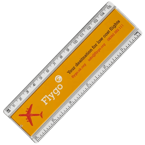 15cm Insert Ruler with a full colour printed design and available in clear from Total Merchandise