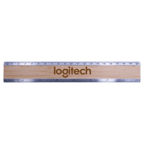 20cm Bamboo & Aluminium Ruler