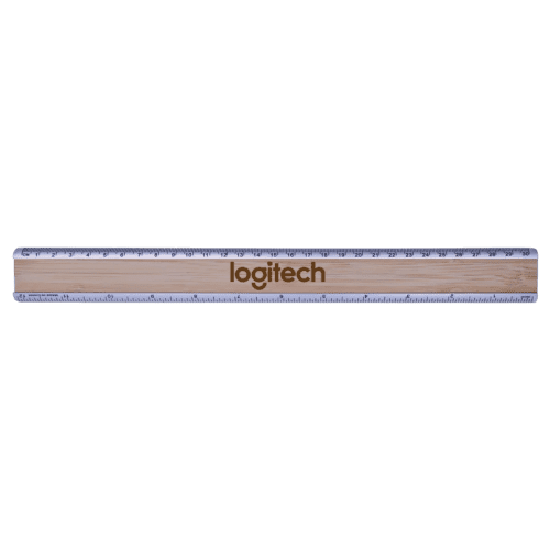 30cm Bamboo & Aluminium Ruler