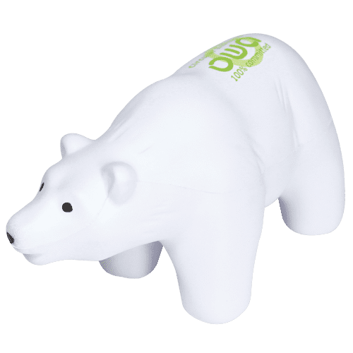 Promotional Stress Polar Bear for Marketing Handouts