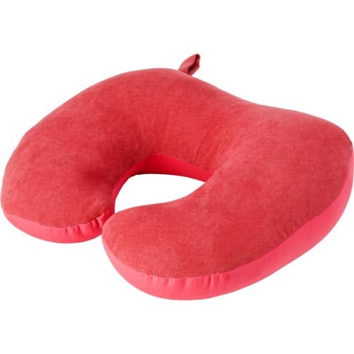 Custom branded 2 in 1 Travel Pillows in red available from Total Merchandise