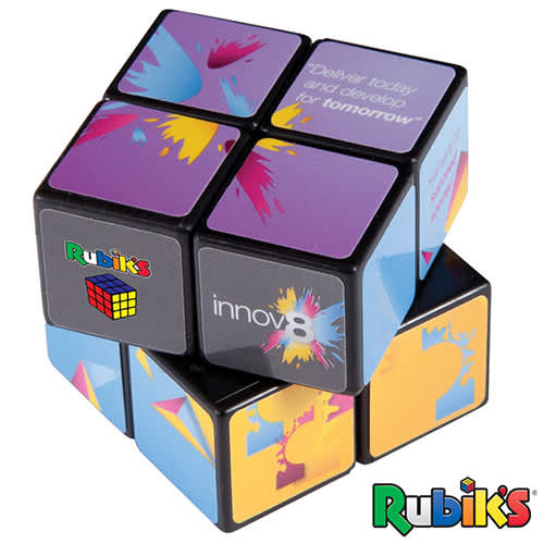 Promotional printed 2 x 2 Rubik's Cube with a design printed all over from Total Merchandise