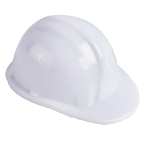 Personalised Hardhat Pencil Sharpeners in White from Total Merchandise