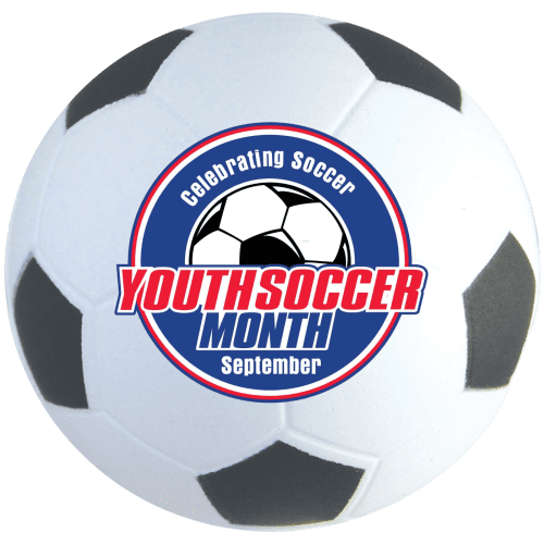 Promotional printed Stress Football available in traditional black and white from Total Merchandise