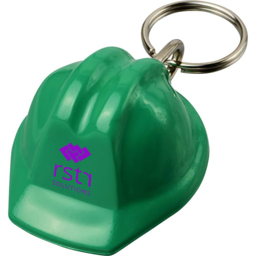 Hard Hat Keyrings in Green