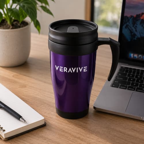 Lifestyle image of the Insulated Travel Mug by Total Merchandise