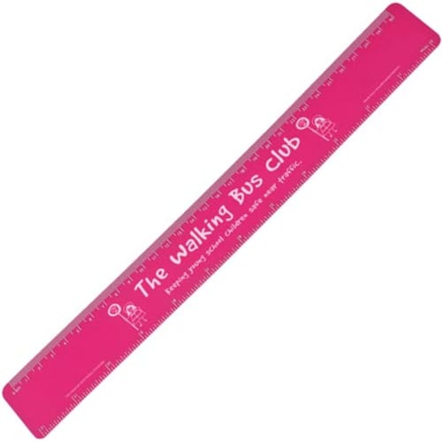 30cm Recycled Flexi Rulers In Pink