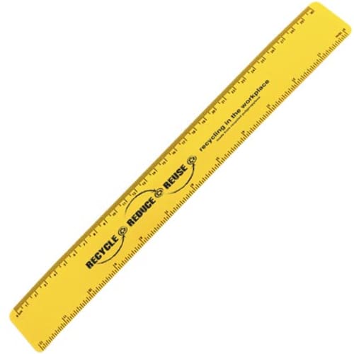 30cm Recycled Flexi Rulers In Yellow