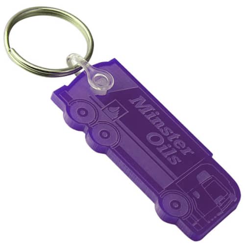 Promotional Any Shape Embossed Acrylic Keyrings in a Range of Colours from Total Merchandise