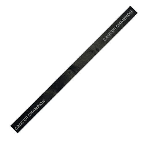 Promotional ribbon in black with custom branding by Total Merchandise