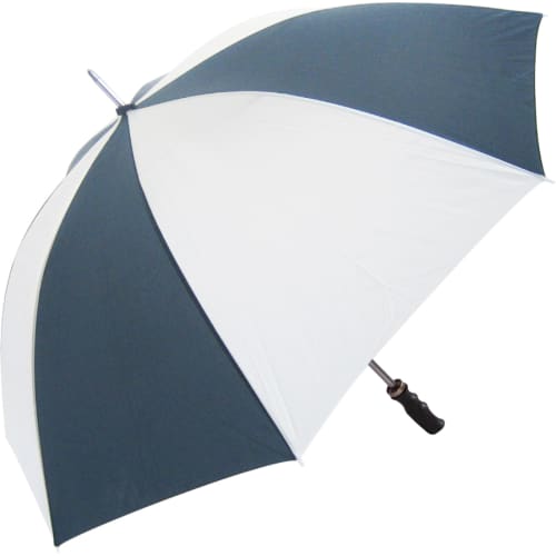 UK Printed Promo Budget Golf Umbrella in Navy/White from Total Merchandise