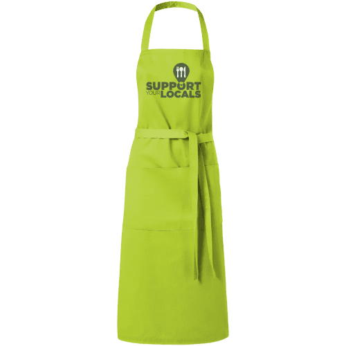 Branded Full Length Apron in Lime from Total Merchandise