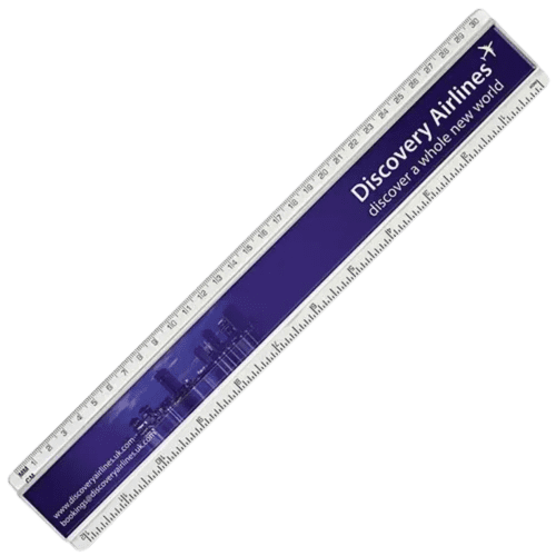 30cm Insert Ruler in clear plastic from Total Merchandise with a full colour printed design
