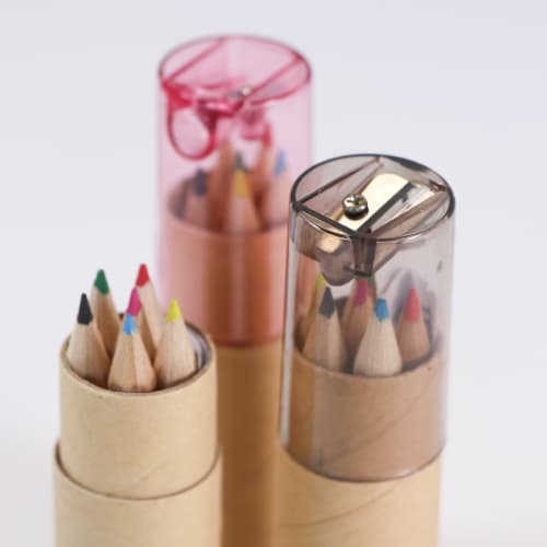 6 Colour Pencils with Sharpener