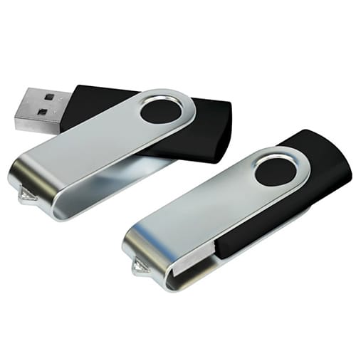 Custom branded Twist USB Flashdrive for saving your information, images and music