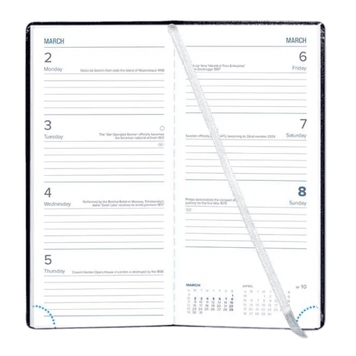 Page Layout For Tucson Pocket Weekly Diary From Total Merchandise