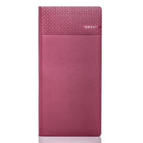 Collaborative Matra Pocket Weekly Diary in Burgundy is branded by Total Merchandise.