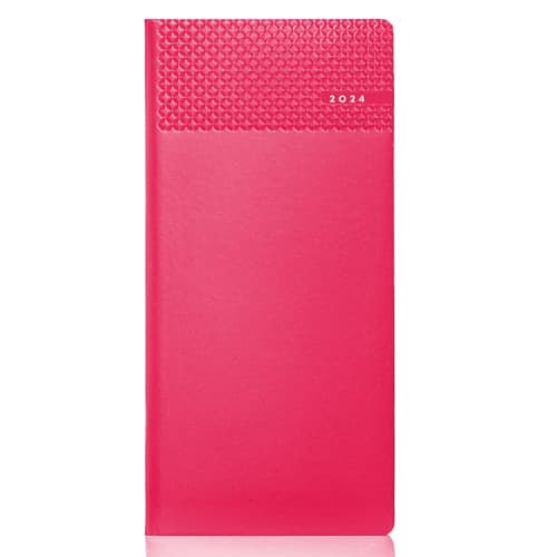 Tradeshow Matra Pocket Weekly Diary in pink is custom printed by Total Merchandise.