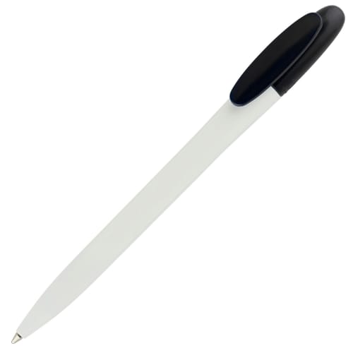 Custom Printed Realta Recycled CD Case Pen in White/Black from Total Merchandise