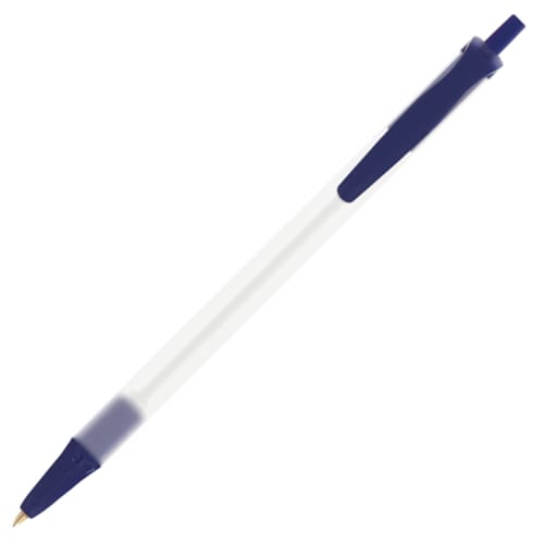 BiC Ecolution Clic Stic Pen in Frosted White/Blue