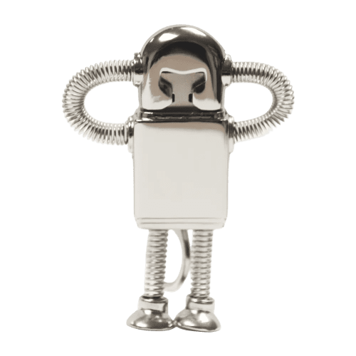 USB Metal Robot Flashdrives in Silver