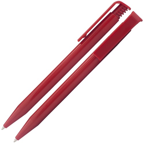 Promotional Recycled Calico Ballpen in Red printed with your logo by Total Merchandise