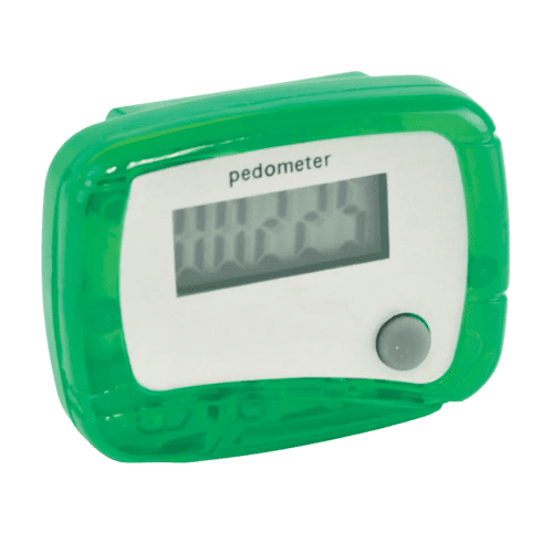 Express UK Printed Clip-On Pedometer in Green from Total Merchandise