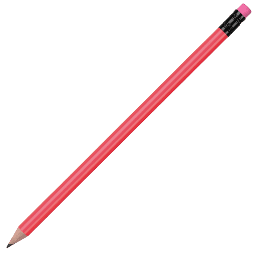 UK Printed Fluorescent Pencils in Pink from Total Merchandise