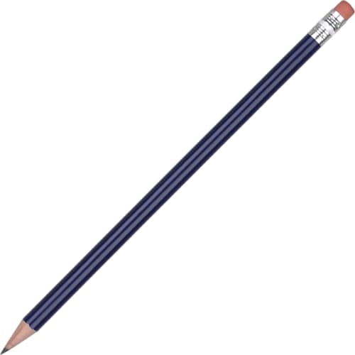 Corporate Branded Standard Pencil in Blue with Eraser from Total Merchandise