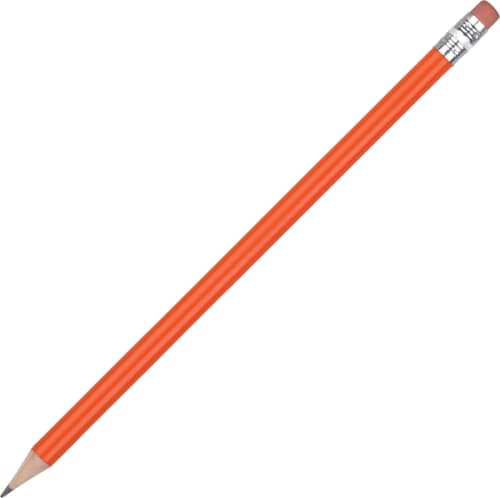 Promotional Standard Pencil in Orange with Eraser from Total Merchandise