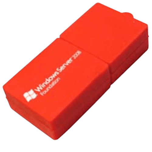 USB Brick Flashdrive in Red