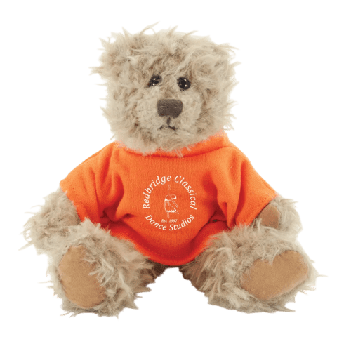20cm Windsor Teddy Bear with T-Shirt in Brown/Orange