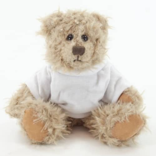 Logo branded 20cm Windsor Teddy Bear with T-shirt from Total Merchandise