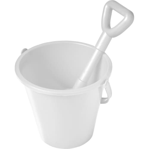 Bucket and Spade in White