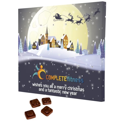 Custom Printed Desktop Advent Calendars with Festive Design from Total Merchandise