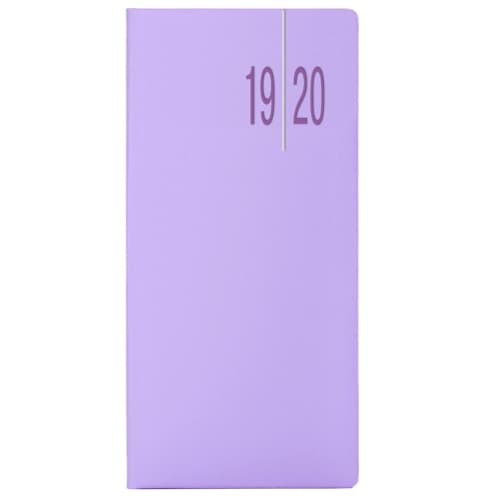 Embossed diaries for desk advertising in lilac