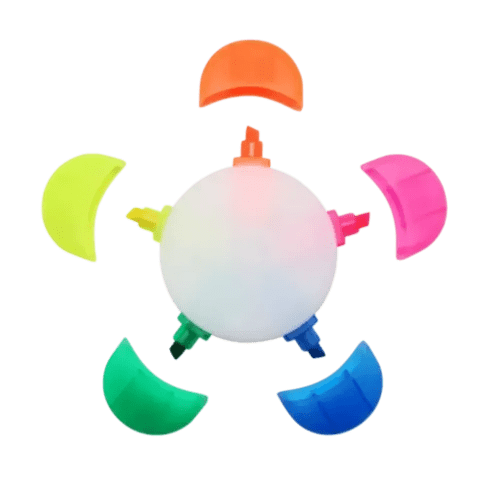 Promotional highlighter with 5 colours and printed with your logo from Total Merchandise