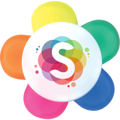 Branded petal shaped highlighter printed with your logo from Total Merchandise