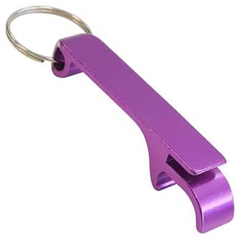 Promotional Talon Bottle Opener Keyring in Purple from Total Merchandise