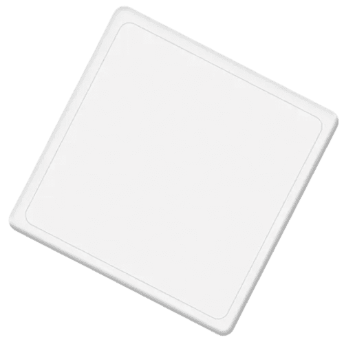 Custom Branded Recycled Plastic Coasters in White from Total Merchandise