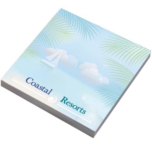 Custom printed eco-friendly Eco 3 x 3 BiC Sticky Notes from Total Merchandise