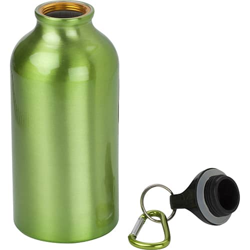 Custom Promotional 400ml Aluminium Water Bottles in green from Total Merchandise