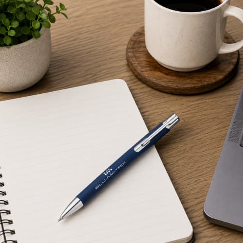 Lifestyle image of the Santorini Ballpen by Total Merchandise