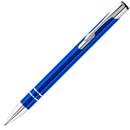 Branded Electra Ballpens in dark blue from Total Merchandise