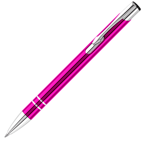 Branded Electra Metal Ballpens in magenta from Total Merchandise