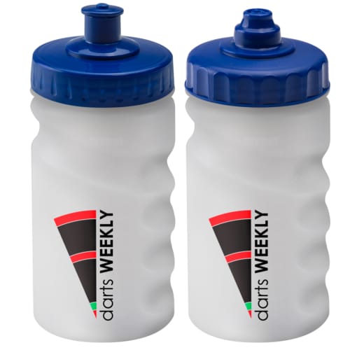 Finger Grip Sports Bottles 300ml in Translucent/Blue