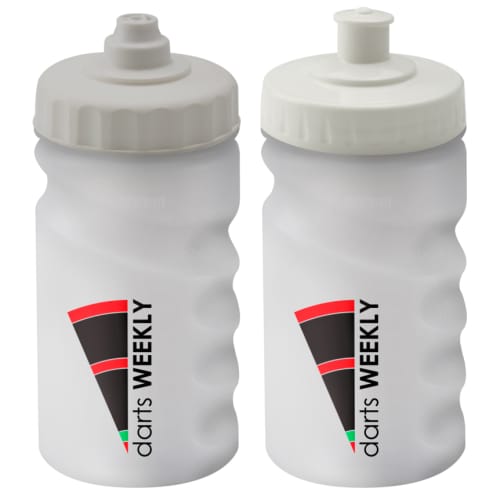 Finger Grip Sports Bottles 300ml in Translucent/White